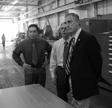 Our team members with Congressman Tim Murphy  (R, District 18) on the floor of QXL Metals in Pittsburgh. 